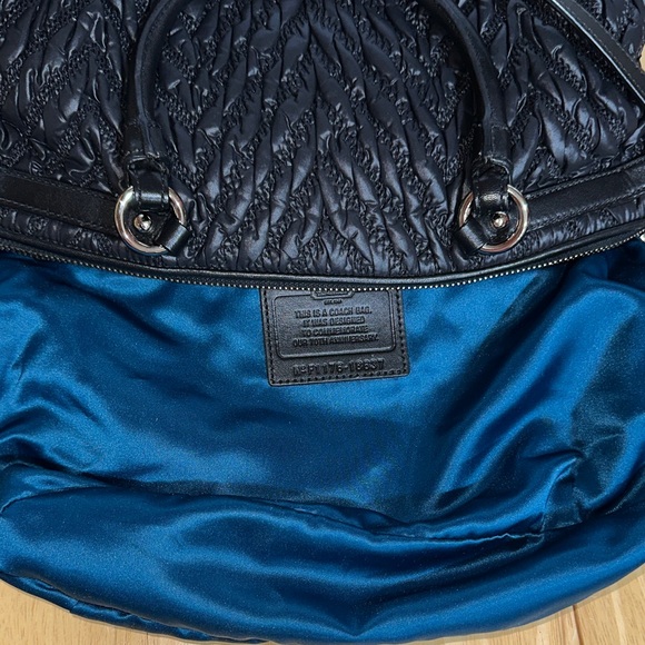 Coach 70th Anniversary Bag Black Textured Satchel - Picture 11 of 13